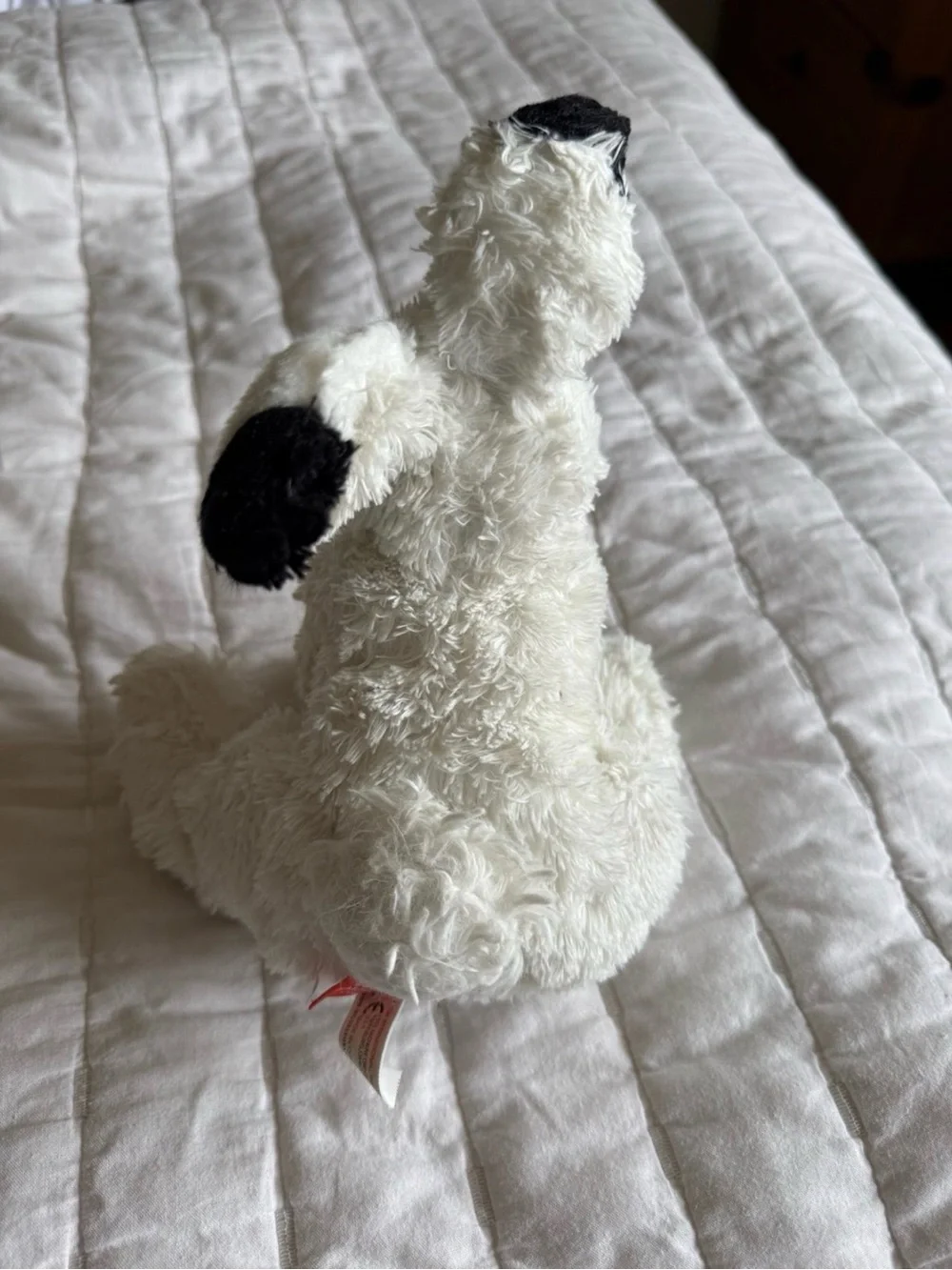 Wild Republic White Black Bunny Rabbit Plush Stuffed Animal 8”